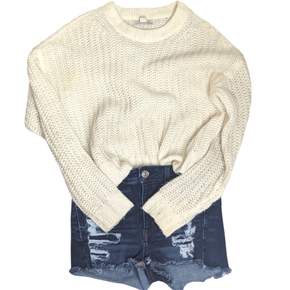AEO 2 Piece Bundle High-Rise Shortie Size 4 Soft Open Knit Oversized XS … - Picture 1 of 12